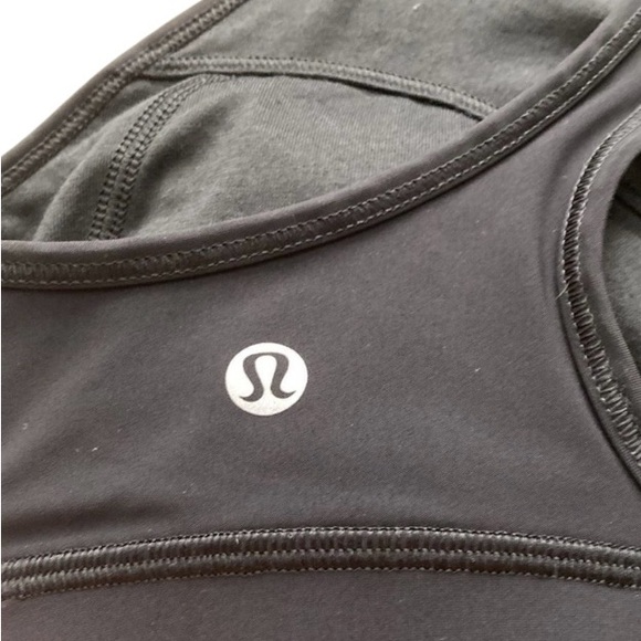 Lululemon Black and Pink Sports Bra High Neck Racerback - Color Me Quick - 8 - Picture 7 of 8